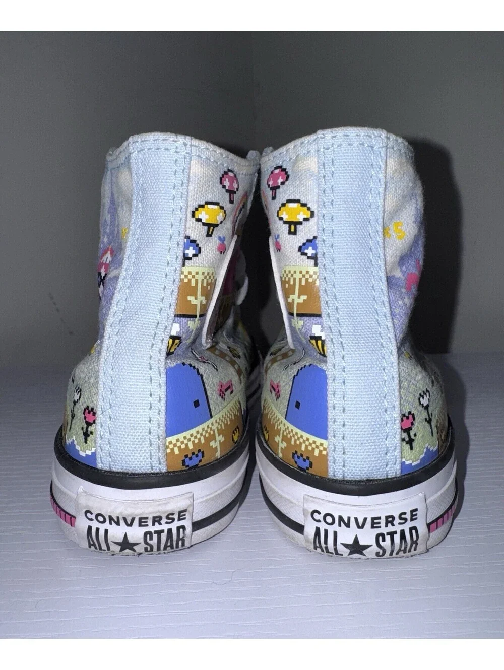Converse Chuck Taylor All Star High Top Gamer 8-Bit Pixel Art Size 3 Youth EUC